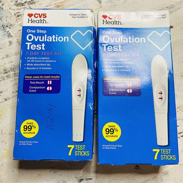 Lot of 2 CVS One Step Ovulation Tests 7 Day Test Kit