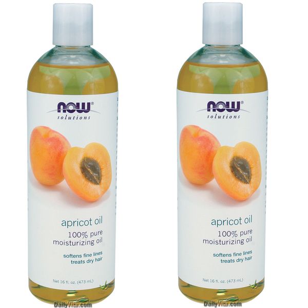 2 x NOW Apricot Kernel Oil 16 fl oz