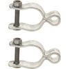 2 Pack Chain Link Fence Frame Gate Post Female Hinge with Bolts and Nuts 