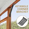 4PCS Angle Brackets 7.3" Inside Mount 45-Degree Angle Corner Braces Inside Joint