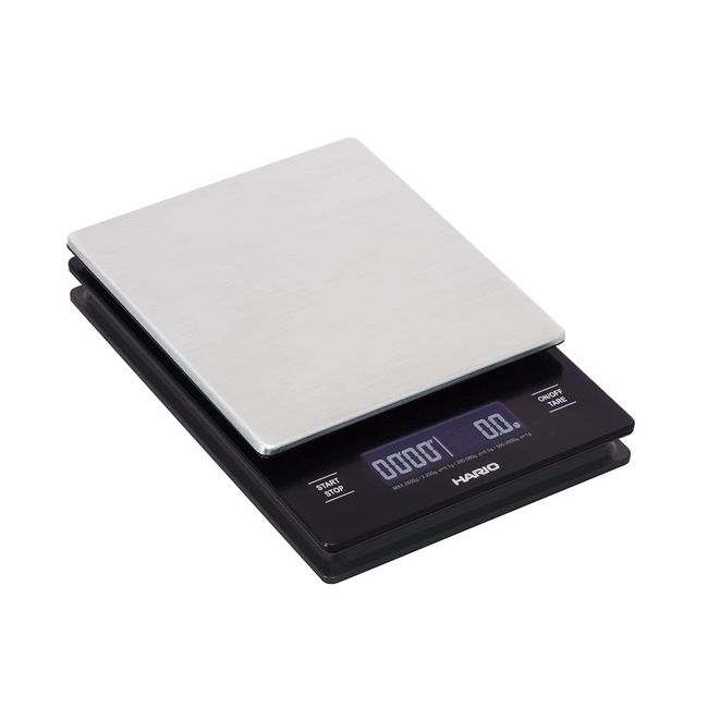 HARIO VSTMN-2000HSV V60 Metal Drip Scale, Hairline Silver, Coffee Scale, Weighing, Present, Gift, Gift