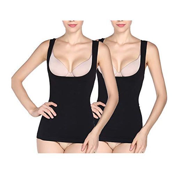 Treasure Women's Tank Top, Body Shaper, Shaper, Compression Inner, Posture Correction, Tummy Control, black