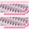 296 Pcs Premade Lashes, Individual Lashes, Cluster Lashes Lash Extensions Mixed 4 Type of Individual Eyelashes 0.07mm C Curl Mix5-12mm Length DIY Individual Eyelash Extension Lashes
