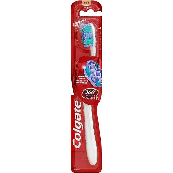 Colgate 360 Optic White Soft Full Head Toothbrush 1 ea (Pack of 3)3