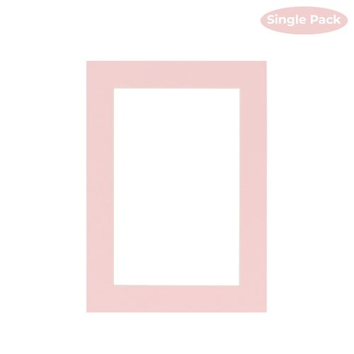 CountryArtHouse Soft Pink Acid Free 20x24 Picture Frame Mats with White Core Bevel Cut for 16x20 Pictures - Fits 20x24 Frame - One Mat