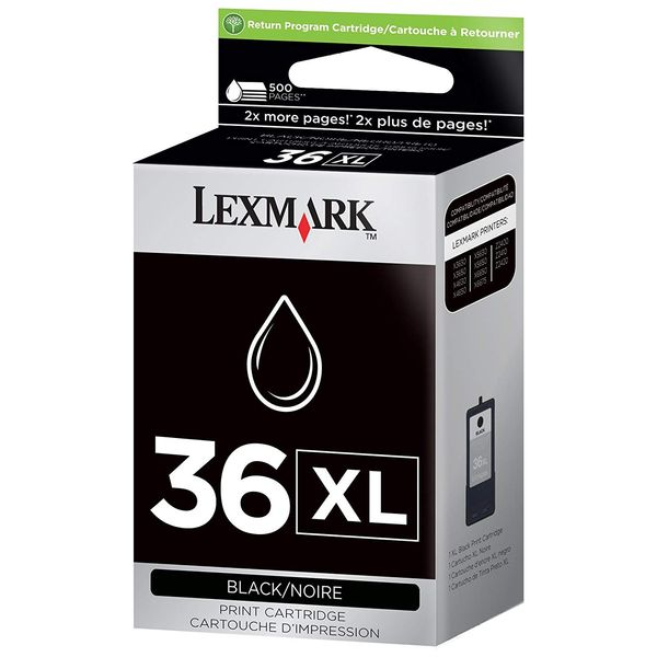 Lexmark 18C2170 36XL X3650 X4650 X5650 X6650 X6675 Z2420 Ink Cartridge (Black) in Retail Packaging