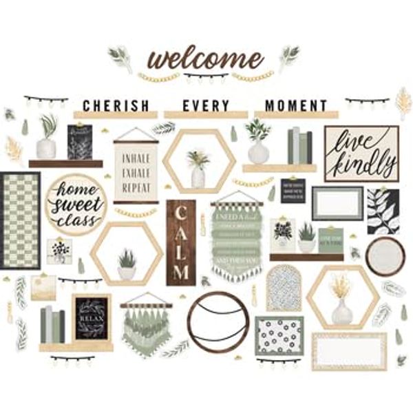 Organic Modern Mini Bulletin Board Set, 79 Pieces