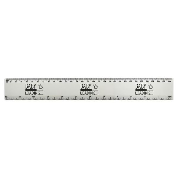 'Baby Loading' 30cm (12 Inch) White Plastic Ruler (RL00090078)