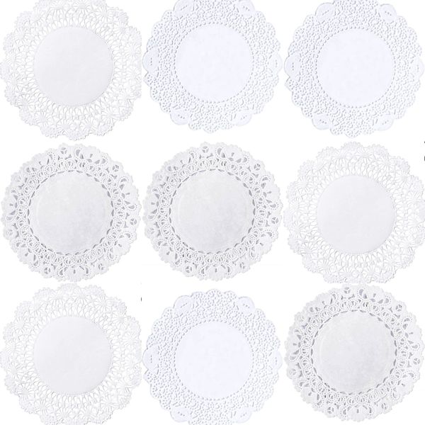 The Baker Celebrations 150 Paper Lace Doilies 4-inch, White Round Disposable Doily