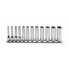 Koken RS2300M/12 1/4" (6.35mm) SQ. Hex Deep Socket Rail Set, 12 Pieces,