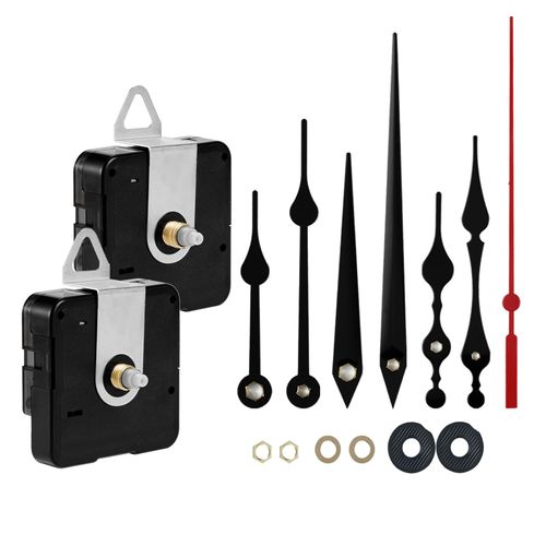 Roymnie 2Pcs Clock Mechanism Replacement Battery Operated Silent Clocks Kit Include Clock Hands DIY Repair Parts Shaft Length 16mm(20/32 inches) and 22mm(29/32 inches)