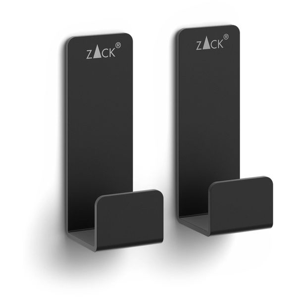 ZACK Potes Towel Hook 2 x 2 x 5.5 cm Black