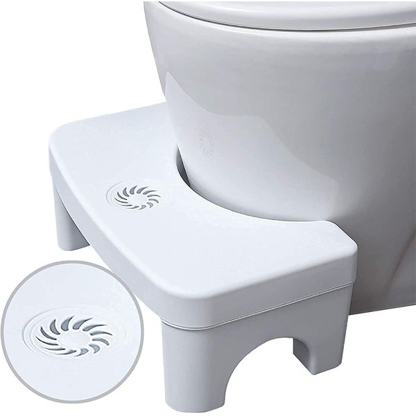 Toilet Stool Poop Stool Adult, Sturdy Toilet Step Stool, Bathroom Squat Stool, Toilet Step Stool for Adults, Portable Bathroom Stool, 7'' Height Squat Stool-Potty Step Stool with Fragrance Position