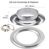 1000 Grommet Kit #2 3/8" Inside Diameter Punch Setting Tool Metal Eyelets+Washer