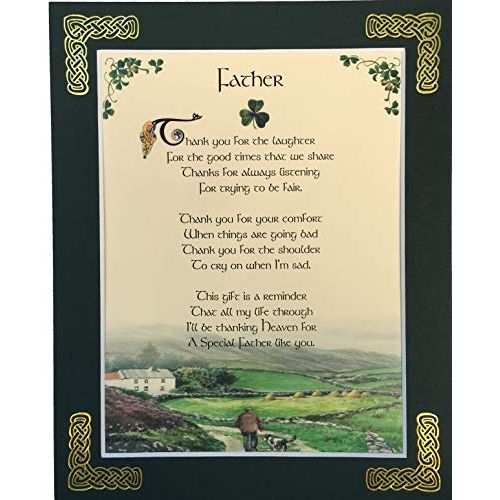 Father Thank You For The Laughter - 8x10 Blessing with Green Matting