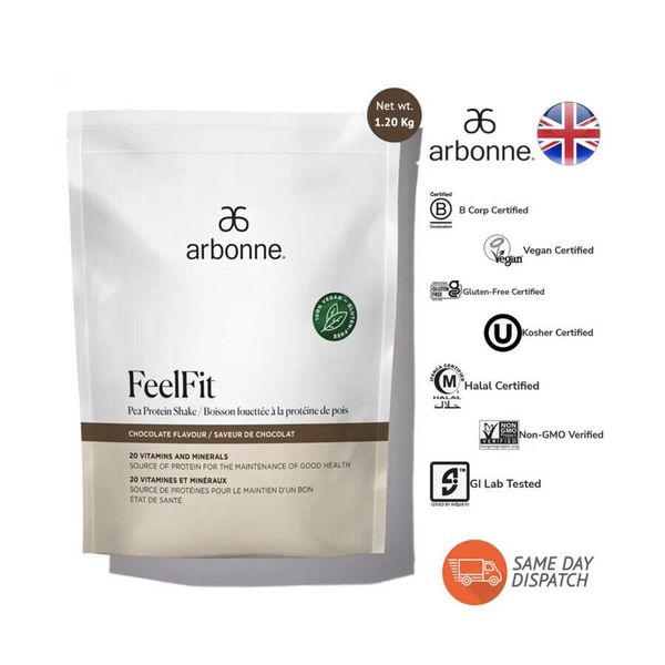 ARBONNE FeelFit Chocolate Flavour Pea Protein Shake for Muscle Gain BBF 12/25