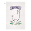 Beware Crazy Llama Lady Tea Towel Dish Cloth