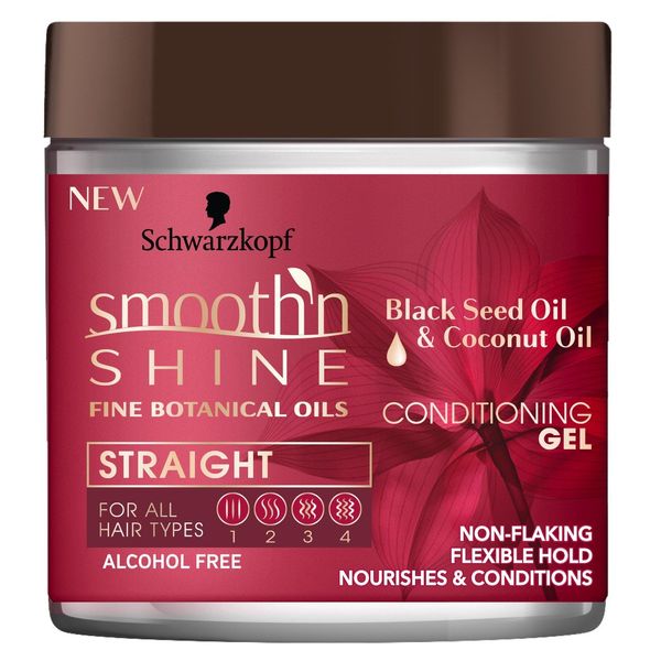Smooth N Shine Straight Gel Conditioning 6 Ounce Jar (177ml) (2 Pack)