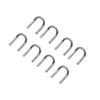 ACROPIX Universal Exhaust Muffler Pull Hook U Shape Motorcycle Scooter Silver Tone 8 Pcs