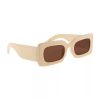 Jeepers Peepers Cream Rectangle Sunglasses