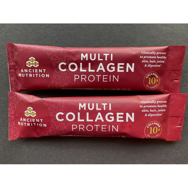 Lot Of 2 Dr. Axe Ancient Nutrition Multi Collagen Protein Single Packets