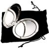 Personalised Silver Round Compact Mirror