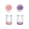 melii Double-Walled Bear Cup 2 Pack - Reusable Plastic Drinking Cup (Pink + Purple 2 Pack)