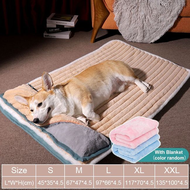 Dog Mat Sleeping with Winter Floor Mat Removable And Washable Pet Four  Seasons Universal Kennel Winter Large Dog dog house