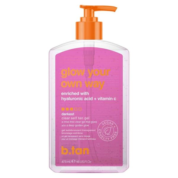Clear Dark Self Tan Gel 16 Fl Oz Transfer Resistant Moisturizing Tanning