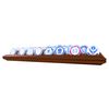 DECOMIL Challenge Coin Holder, Military Coin Display Case Solid Walnut - Large - 4 Rows