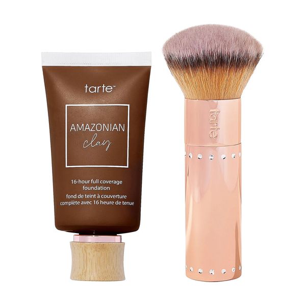 tarte Amazonian Clay 16-Hour 2pc Set - Buffer Brush + Full Coverage Foundation 2