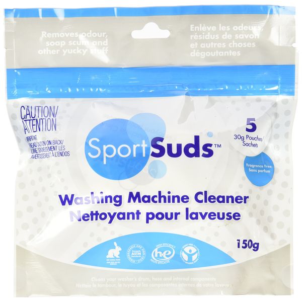 Sport Suds Washing Machine Cleaner, 5 Pouch