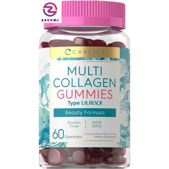 Collagen Gummies 60 Multi Collagen Complex Beauty Formula Supplement Mixed Berry