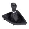L & P Car Design for 1 Series E81 E82 E87 E88 6-Speed Gear Knob and Gaiter Set with Frame, Black/Silver