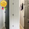 30 Pack Rounded Matte Black Door Hinges 3.5 Inch 5/8" Radius Interior 3 1/2" Fla