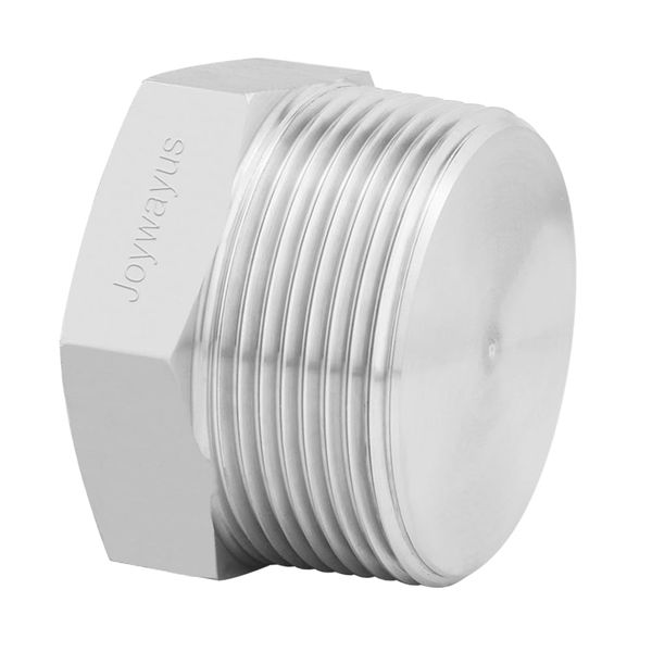 Joywayus Soild Stainless Steel Outer Head Hex Thread Socket Pipe Plug Fitting 1-1/2" NPT Male