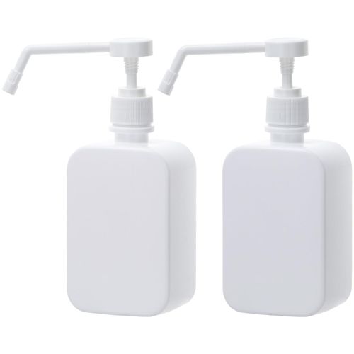 Uceoo Pump Bottles Dispenser 16.9oz/500ml, 2 Pack Empty Plastic Lotion Shampoo Bottles, Refillable Hand Soap Wash Bottles for Cleaning Solution, Plants