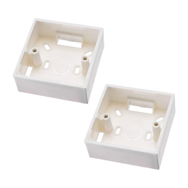 sourcing map Wall Switch Box Electrical Outlet Mounting Cassette Single Gang 2pcs