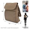 Travelon Anti-theft Signature Slim Backpack, Sable