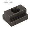 Walfront 5 Stück M12 T-Nutmuttern, T-Nutmuttern, mit schwarzem Oxid-Finish
