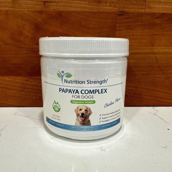 NEW Nutrition Strength Papaya Complex for Dogs Digestive Health (Exp. 1/26)