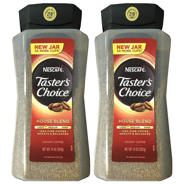 Nescafe Taster's Choice Original Gourmet Instant Coffee 14 Oz, Pack of 2
