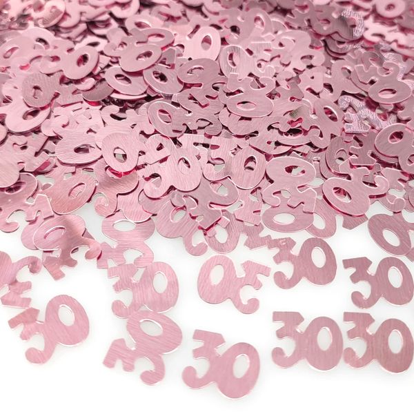 Andiker 30 Birthday Confetti Rose Gold 30g, 30th Metallic Foil Sequins Table Scatter Sprinkles for 30 Years Birthday Party Anniversary Table Party Decorations