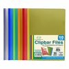 (400 PCS) - A4 Assorted Colours Clipbar File, Plastic Project Folder, File Folders Document Classification with 50 Sheets Capacity Sliding Bar Great for Presentations & Projects Office School.