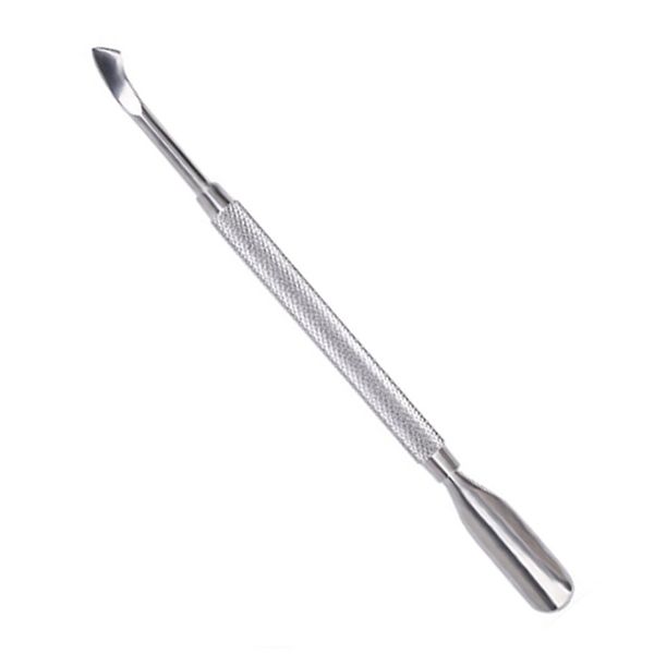 Cuticle Pusher Stainless Steel Nail Scratching with Cuticle Pressing 2-Way Double-Sided Cuticle Treatment
