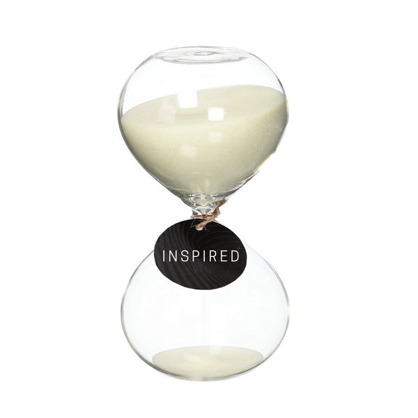 SWISSELITE Biloba Puff Sand Timer/Hourglass Sand Timer - Inspired Glass/Home, Desk, Office Decor