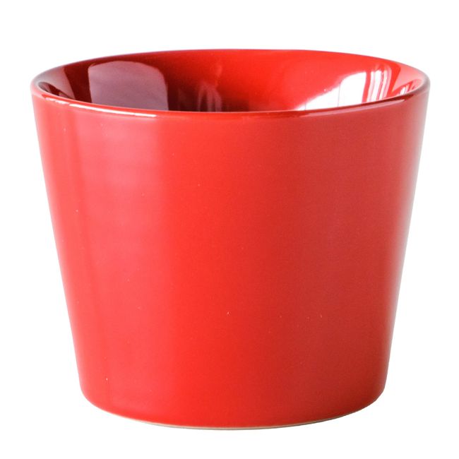 TAMAKI HINATA T-947814 Hinata Soba Choko Boar Mouth Diameter 3.2 x Height 2.6 inches (8.2 x 6.5 cm), 6.7 fl oz (190 ml), Red, Red