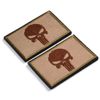 2 Pieces Dead Skull Tactical Patch - ATACS Tan