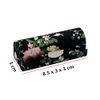 Hanyi Lipstick Case with Mirror, 3 Pcs Vintage Floral Print Leather Lipstick Holder Box Jewelry Organiser