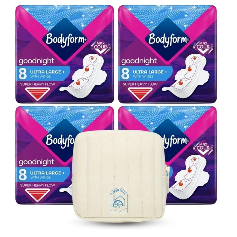 Bodyform Ultra Goodnight Super Flow Sanitary Pads with Wings - Night ...